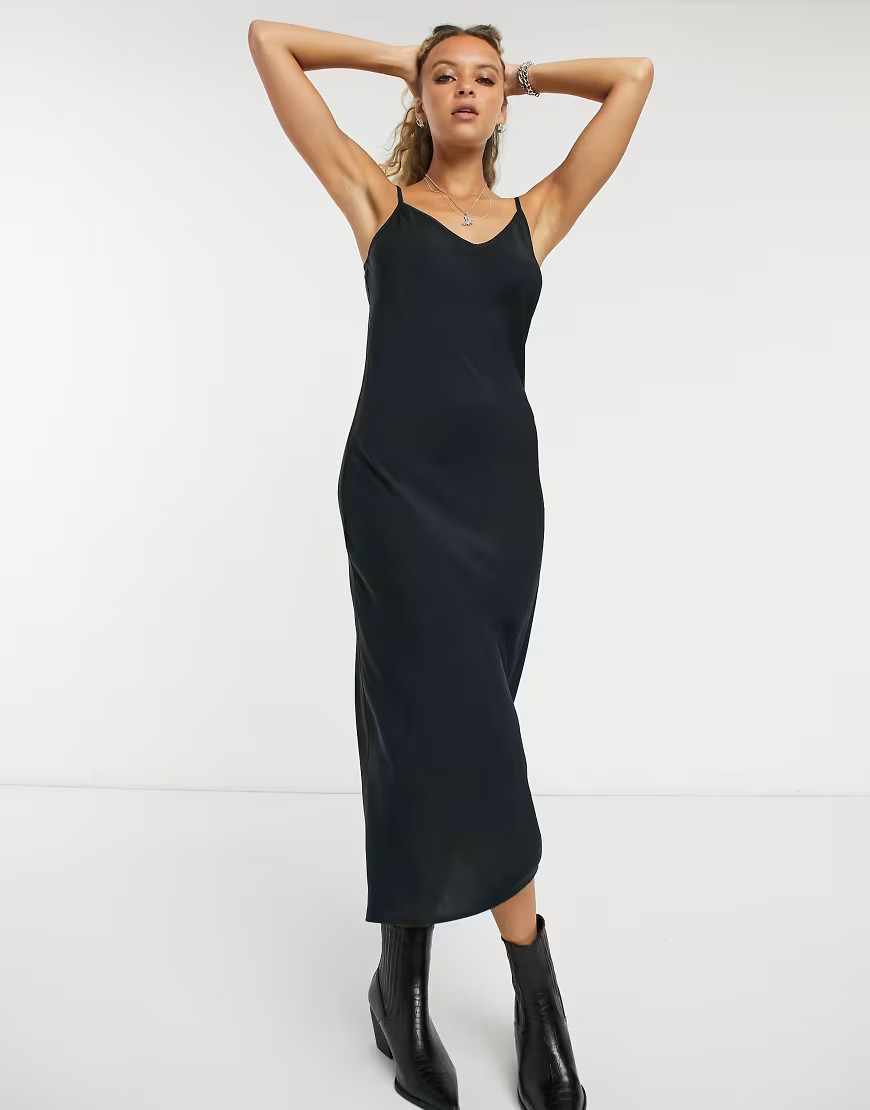 All Saints Tierney slip dress black | ASOS (Global)