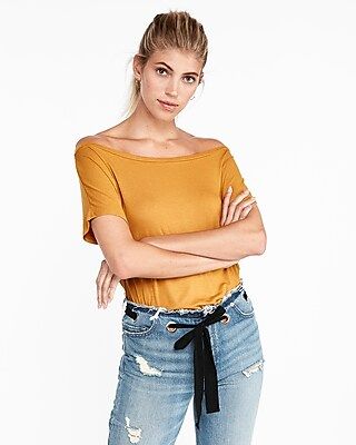 Express One Eleven Off The Shoulder London Tee | Express