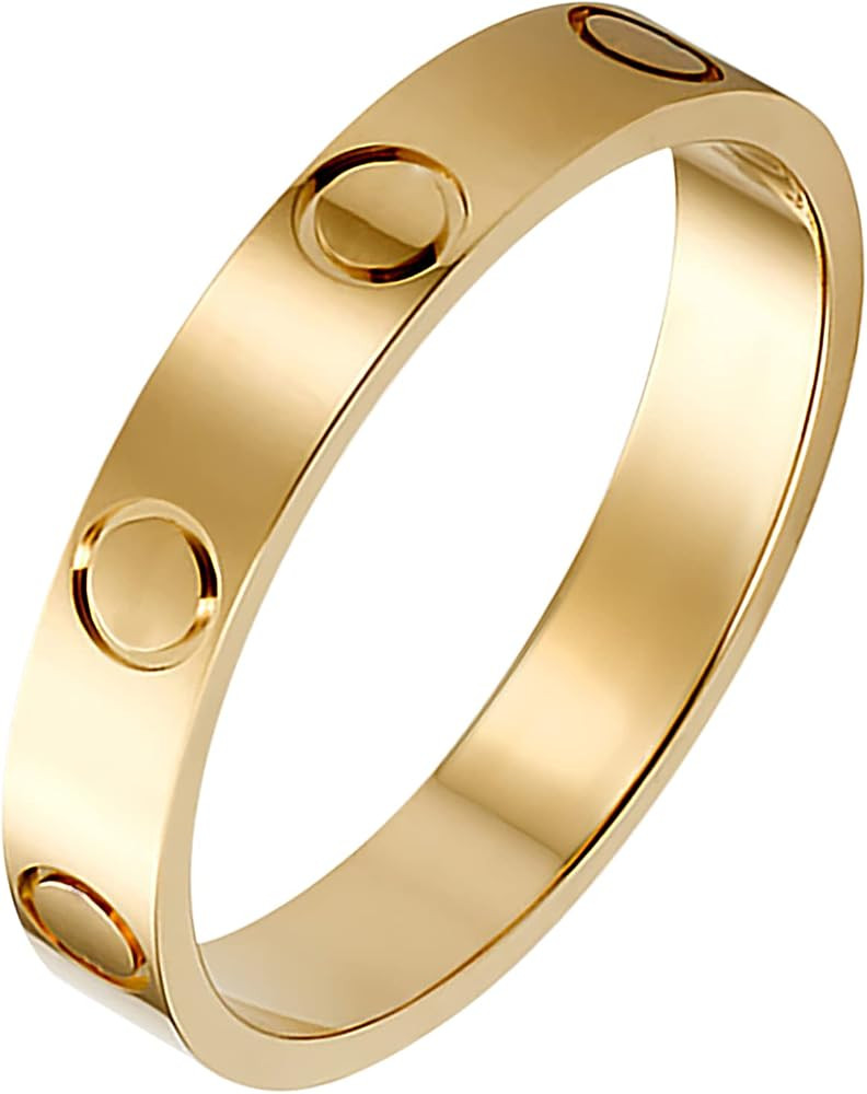 LENDPLEX Love Ring 18K Gold Plated Classic Love Friendship Ring Promise Wedding Rings For women m... | Amazon (US)