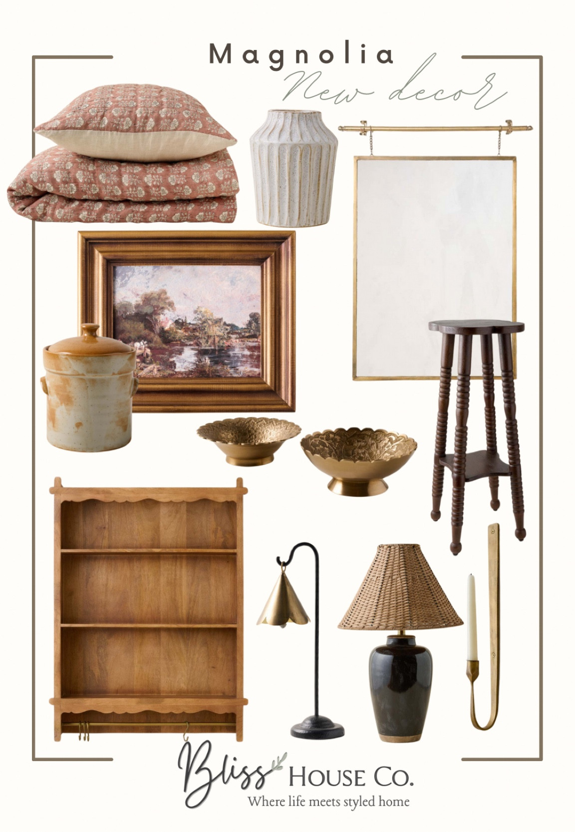 New magnolia home decor
Shelf, mirror, bench, art, bedding,

#LTKhome #LTKstyletip #LTKMostLoved