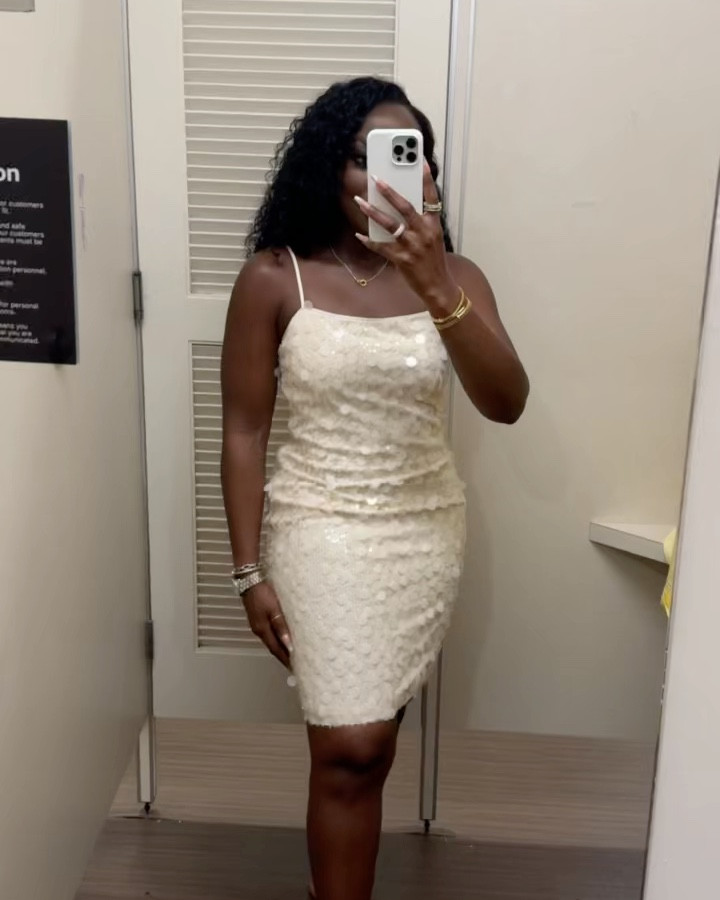 This is a pretty cream dress from Macy’s to wear if you are going to be a wedding guest. I’m wearing a size medium, so what I would do is loosen the straps to show more cleavage and then have the waist taken in to show more of my shape. 

#LTKBeauty #LTKFindsUnder100 #LTKStyleTip