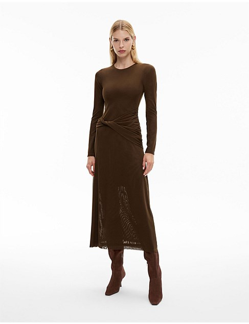Mesh Twist Front Dress | David Jones (Australia & New Zealand)