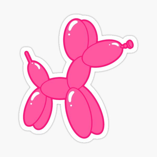 balloon dog xoxo - pink Sticker | Redbubble (US)