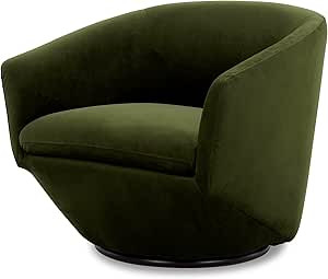 CHITA Swivel Armchair, Barrel Accent Chair for Living Room,Contemporary Round Chair with Metal Ba... | Amazon (US)