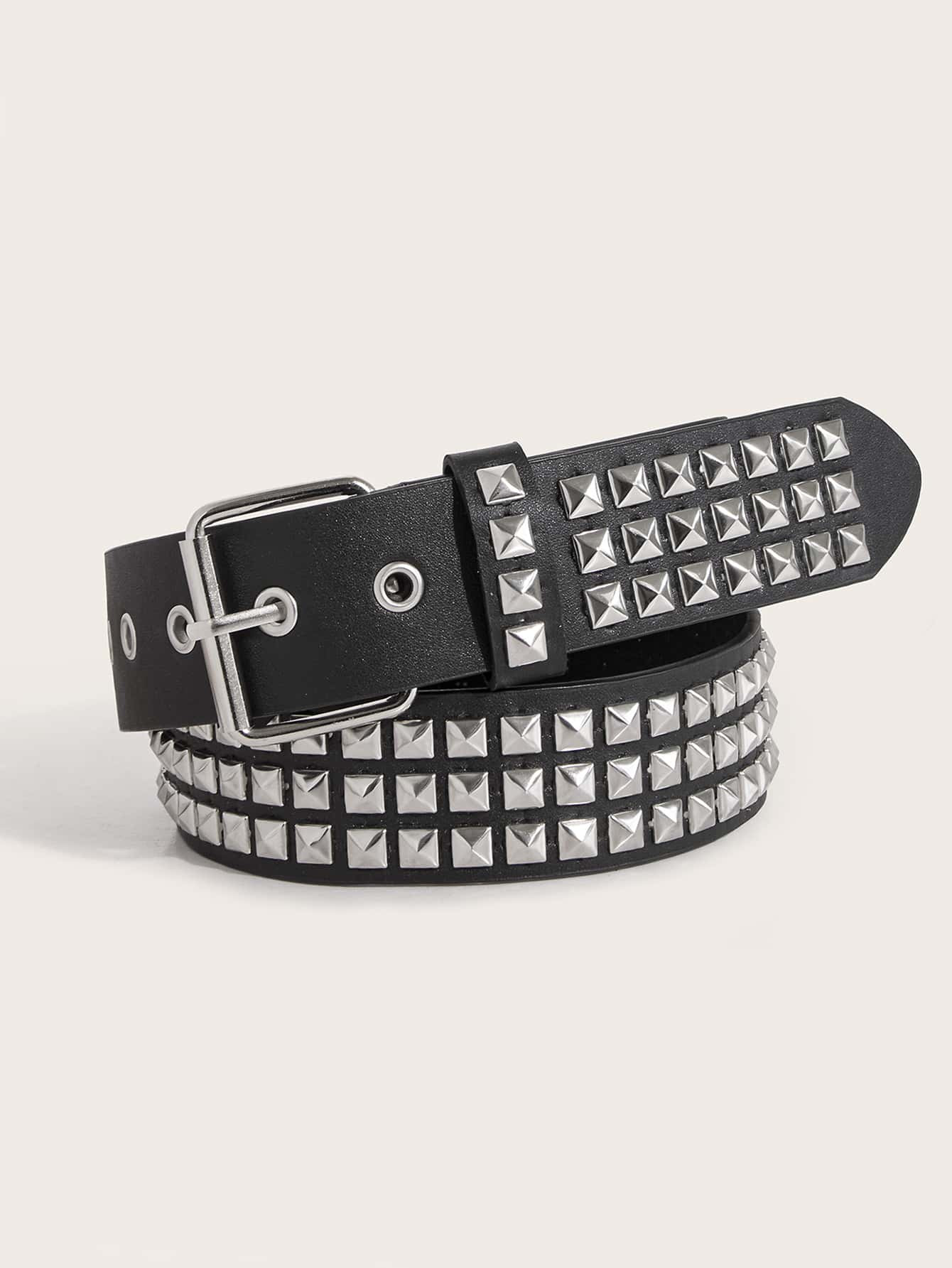 1 Piece Of Unisex Studded Punk Style Handsome Street Casual Daily Wear Belt | SHEIN