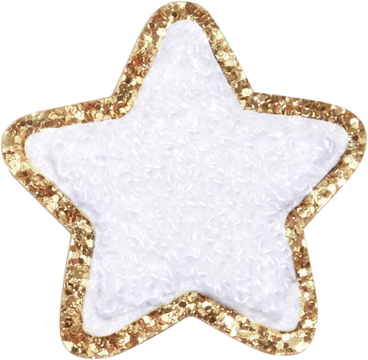 Blanc Glitter Varsity Star Patch | Stoney Clover Lane