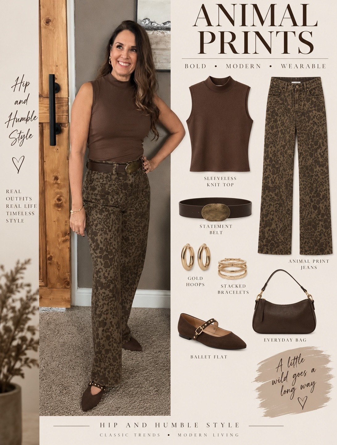 One of my favorites trends is still going strong , animal print anything - loving the chic vibe of leopard print jeans- can be causal or dressy - pair with black or the seasons chocolate brown

#LTKootd #LTKSeasonal #LTKWorkwear