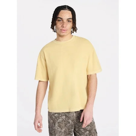 No Boundaries Men s Oversized Boxy Tee with Short Sleeves  XS-4XLT | Walmart (US)