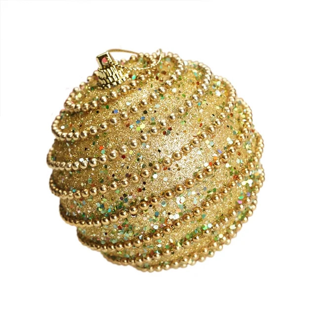 Kcocoo Christmas Rhinestone Glitter Baubles Balls Xmas Tree Ornament Decoration 8CM Gold | Walmart (US)