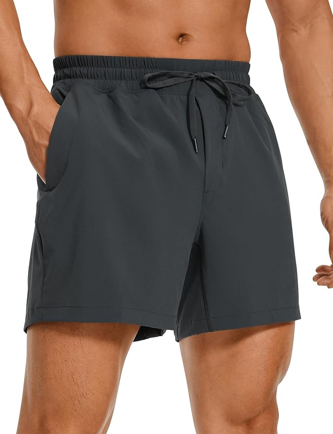 CRZ YOGA Men's Linerless Workout Shorts - 5'' Lightweight Quick Dry for Running Sports Athletic G... | Amazon (US)