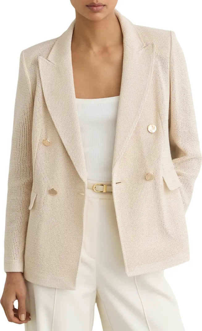 Fiore Open Stitch Cotton Blend Blazer | Nordstrom