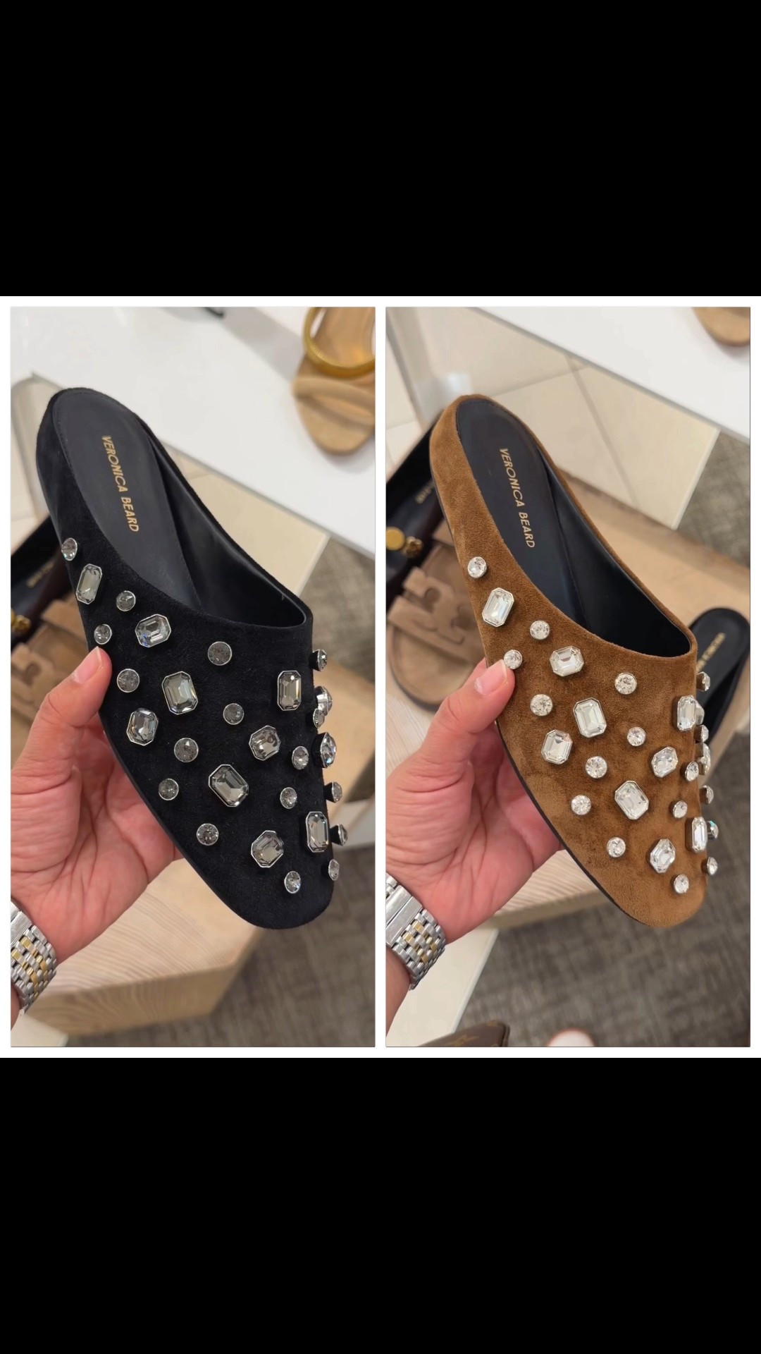 Shoes that caught my eye at Nordstrom! 

Aren’t these Veronica Beard crystal embellished suede mules so pretty?! Available in both black and brown. Such a beautiful statement shoe to add to winter outfits! Can be worn with dressy and casual looks. Would be pretty for work and travel outfits too! 

#LTKTravel #LTKWorkwear #LTKOver40