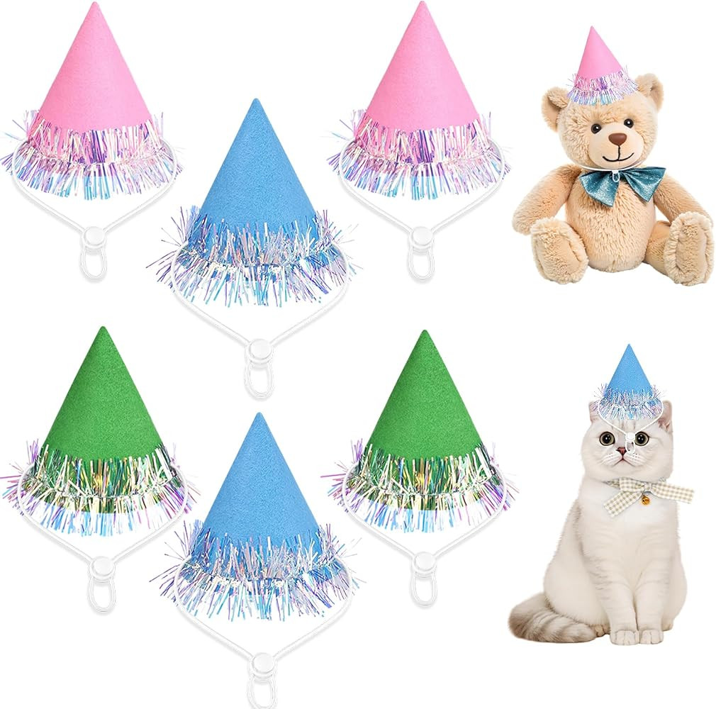 Party Hats for Stuffed Animals, Colorful Tiny Birthday Party Decorations for Stuffed Animals Doll... | Amazon (US)