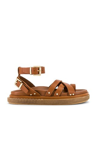 ALOHAS Buckle Up Sandal in Tan from Revolve.com | Revolve Clothing (Global)