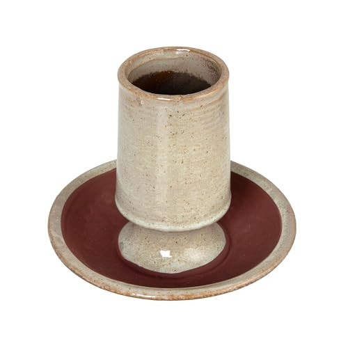 Stoneware Match Holder with Striker Plate, Reactive Glaze, Grey (Each One Will Vary) | Amazon (US)