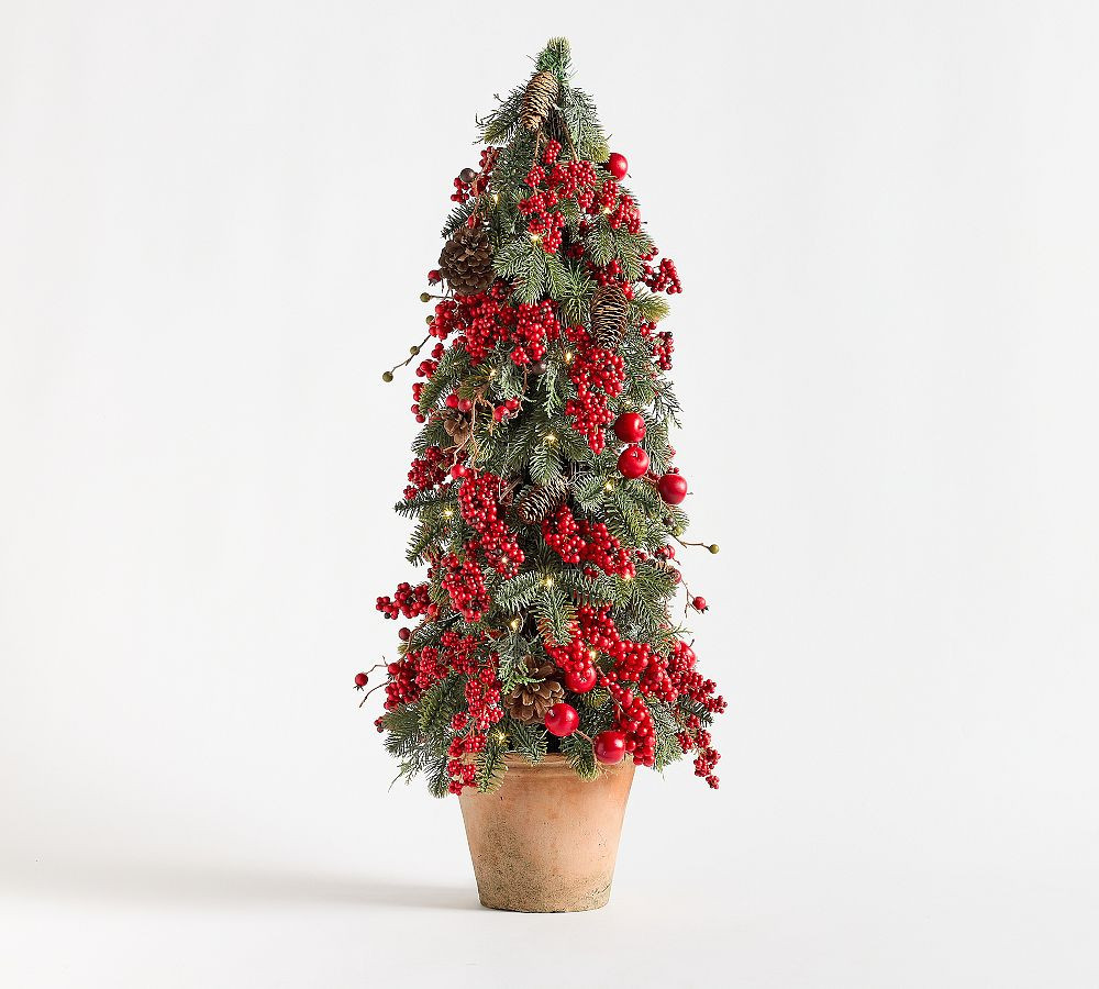 Faux Lit Mixed Berries 3 Ft Tree | Pottery Barn (US)