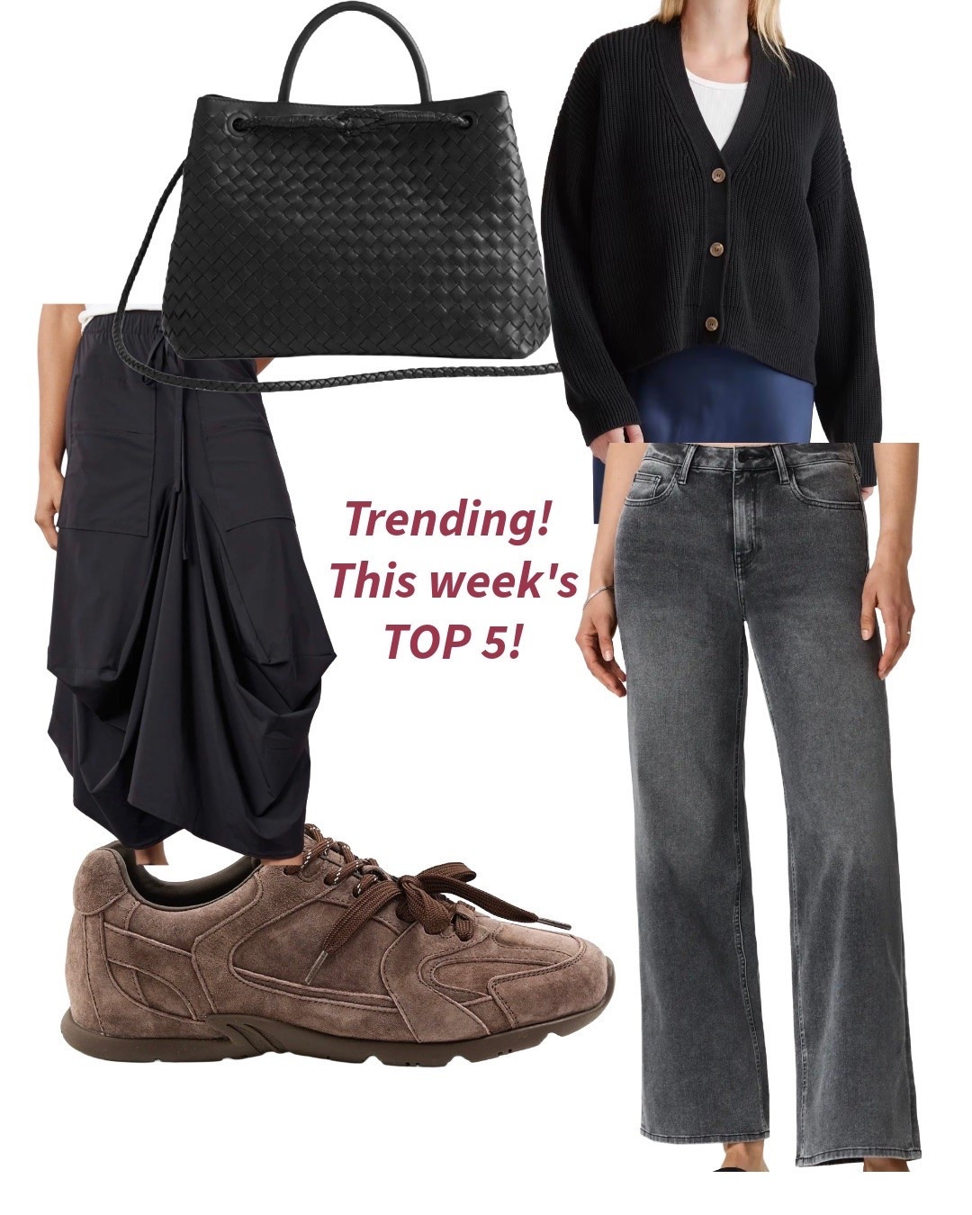 #bestsellers #top5 #trending #grayjeans #wovenbag #suedesneakers #midiskirt #cardigan

#LTKSeasonal #LTKOver40 #LTKootd