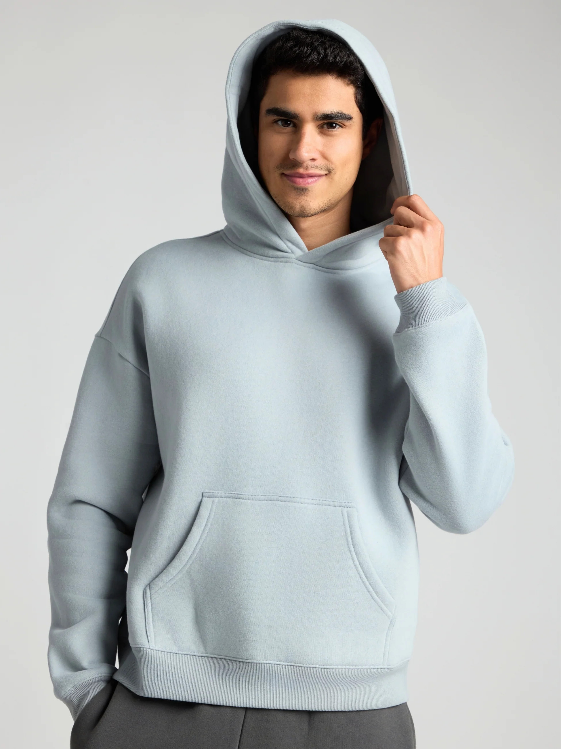 Comfrt Basic Crop Hoodie | Glacier | Blue | Oversized | M | Medium | Comfrt