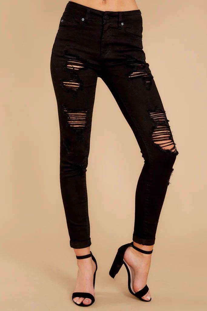 Told You Black Distressed Skinny Jeans | Red Dress 