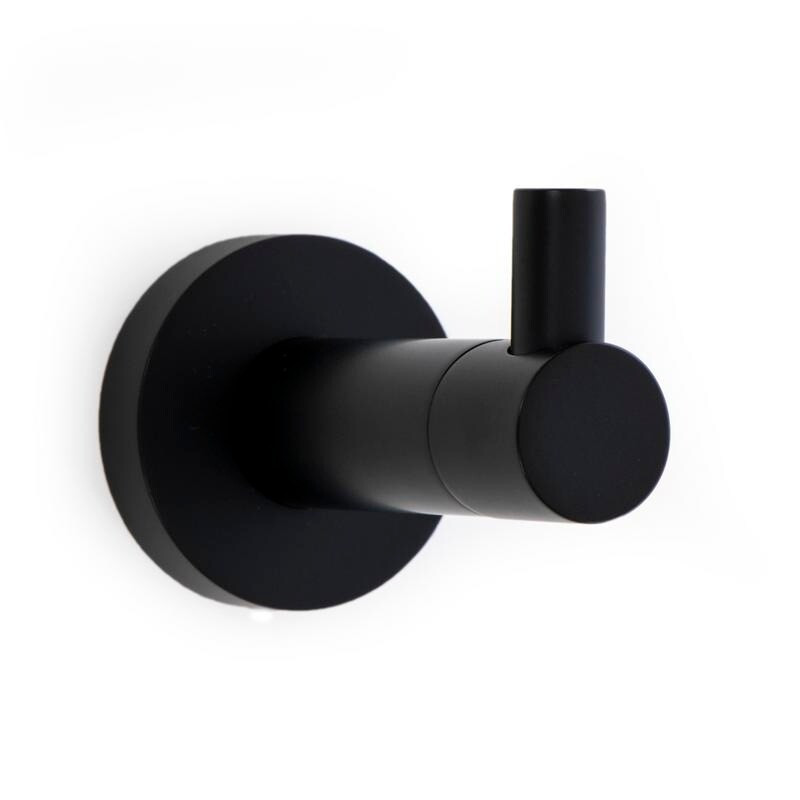 Italia Florence Series Matte Black Robe Hook | Bed Bath & Beyond