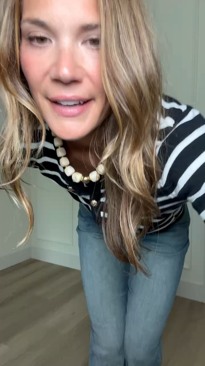 This striped cardigan has a closer fit without feeling too snug, and the gold buttons make it feel a little more special than a basic knit. The length hits right at the top of my jeans, so there’s no awkward tucking or extra bulk.

Striped cardigan, fall cardigan, tall girl fashion, cardigan outfit, fall layers, straight leg jeans, classic fall style, everyday outfit, tall girl outfit, StangandCo

#LTKootd #LTKSeasonal #LTKTall