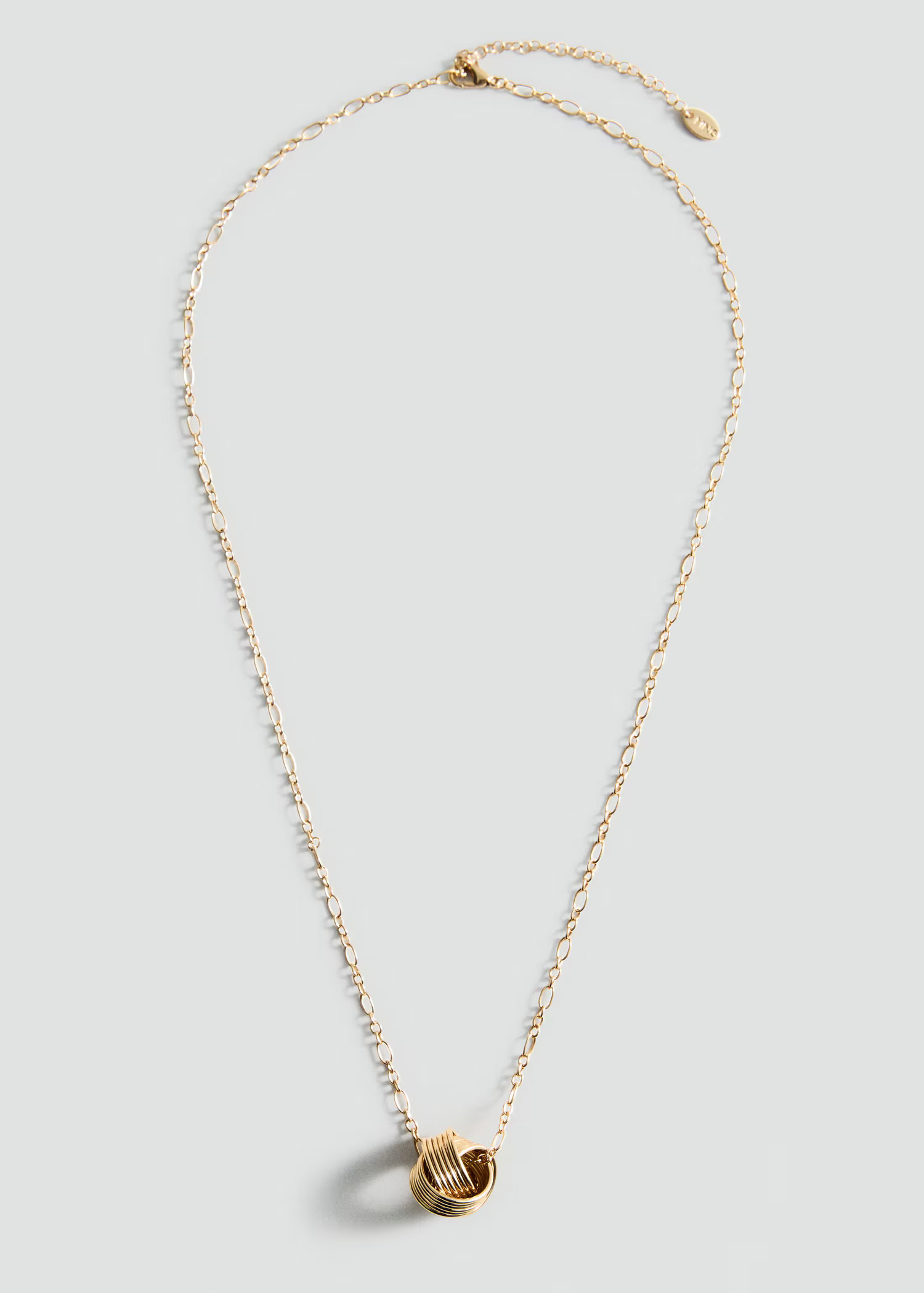 Interlocking hoops pendant chain necklace | Mango (US/MX/AU)