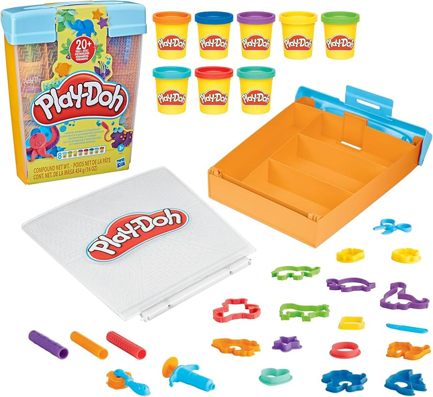 Play-Doh Imagine Animals Storage Set, 22 Accessories, Arts and Craft Activities for Kids 3 Years ... | Amazon (US)