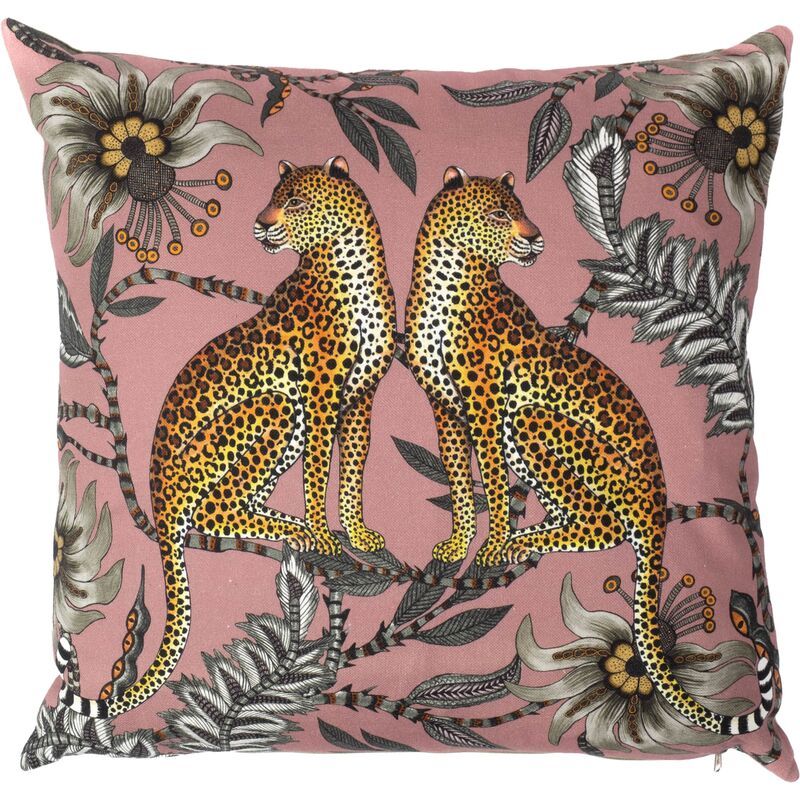 Lovebird Leopards 20x20 Pillow, Pink | One Kings Lane