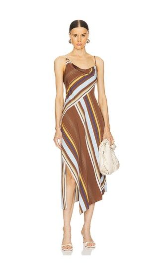 Lauren Dress in Brown Stripe Dress | Resort Wear 2024 | Revolve Dress Vacation  | Revolve Clothing (Global)