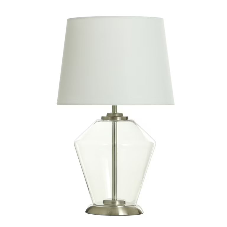 Better Homes & Gardens Glass Kite Lamp with White Tapered Drum Shade | Walmart (US)