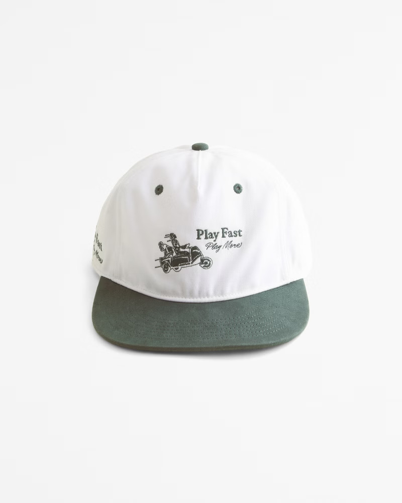Random Golf Club Graphic Flat Bill Hat | Abercrombie & Fitch (US)