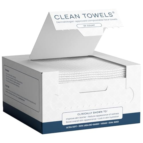 Clean Skin Club Clean Towels®, 100% USDA Biobased Face Towel, Disposable Face Towelette, Eczema ... | Amazon (US)
