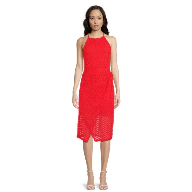 Madden NYC Juniors Halter Midi Dress | Walmart (US)