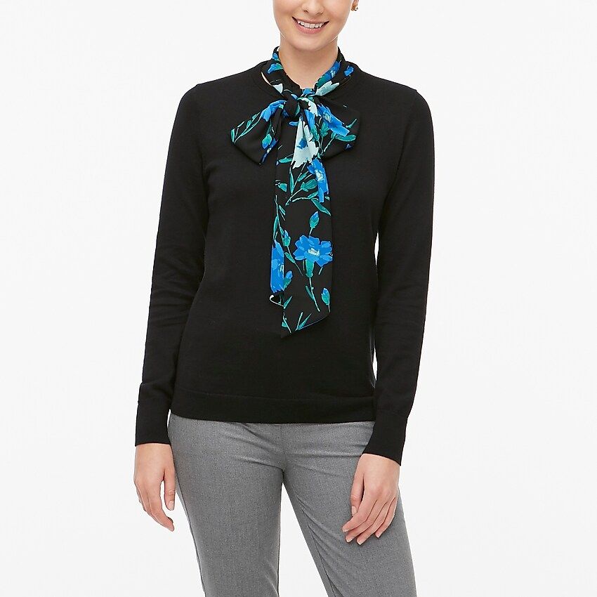 Scarf pullover sweater | J.Crew Factory