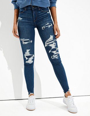 AE Ne(x)t Level Patched High-Waisted Jegging | American Eagle Outfitters (US & CA)