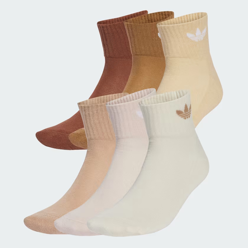 adidas Mid Ankle Socks 6 Pairs - White | adidas UK | adidas (UK)