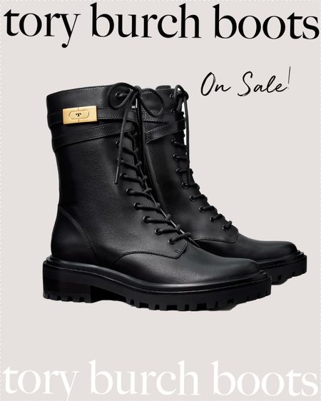 Tory Burch boots on sale! regular $448 on sale for $249
black boots, boots for fall 

#LTKshoecrush #LTKSeasonal