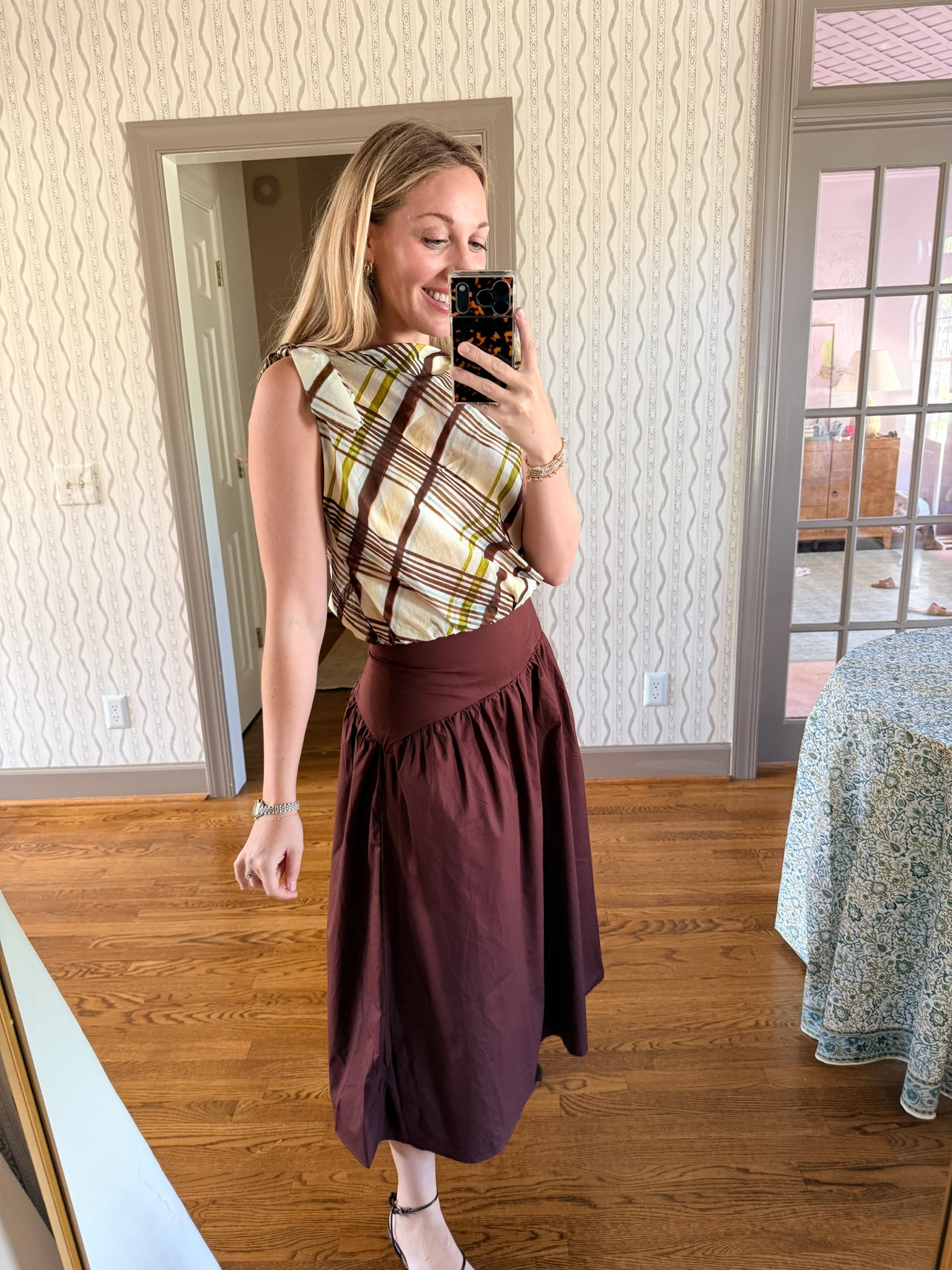 Mixing high and low with these Amazon finds! This skirt is perfect. Wearing M. Paired with ALC top (wearing xs) 

#amazonfashion #TheSouthernSource 

 #LTKdayinmylife #LTKgrwm #LTKSeasonal