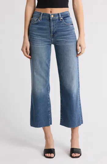 7 For All Mankind Alexa Cut Hem Cropped Jeans in Felicity at Nordstrom Rack, Size 28 | Nordstrom Rack