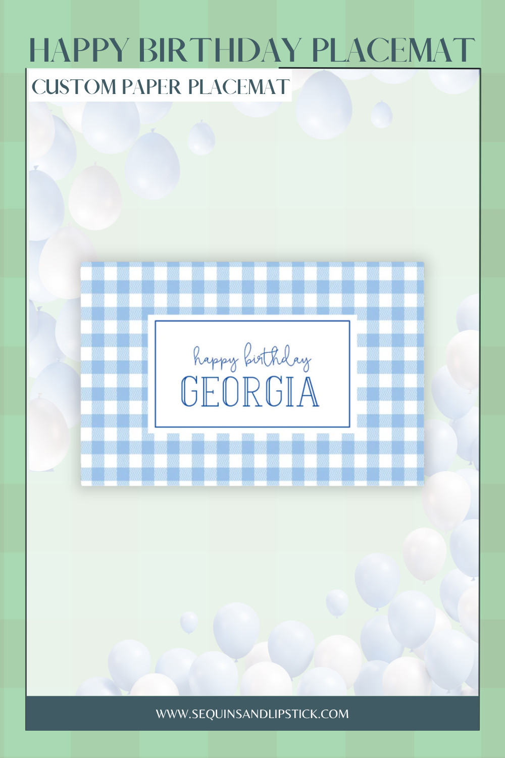 Make birthday celebrations extra special with a custom gingham placemat designed for the sweetest party setup! 

 #LTKmomlife #LTKSeasonal #LTKKids