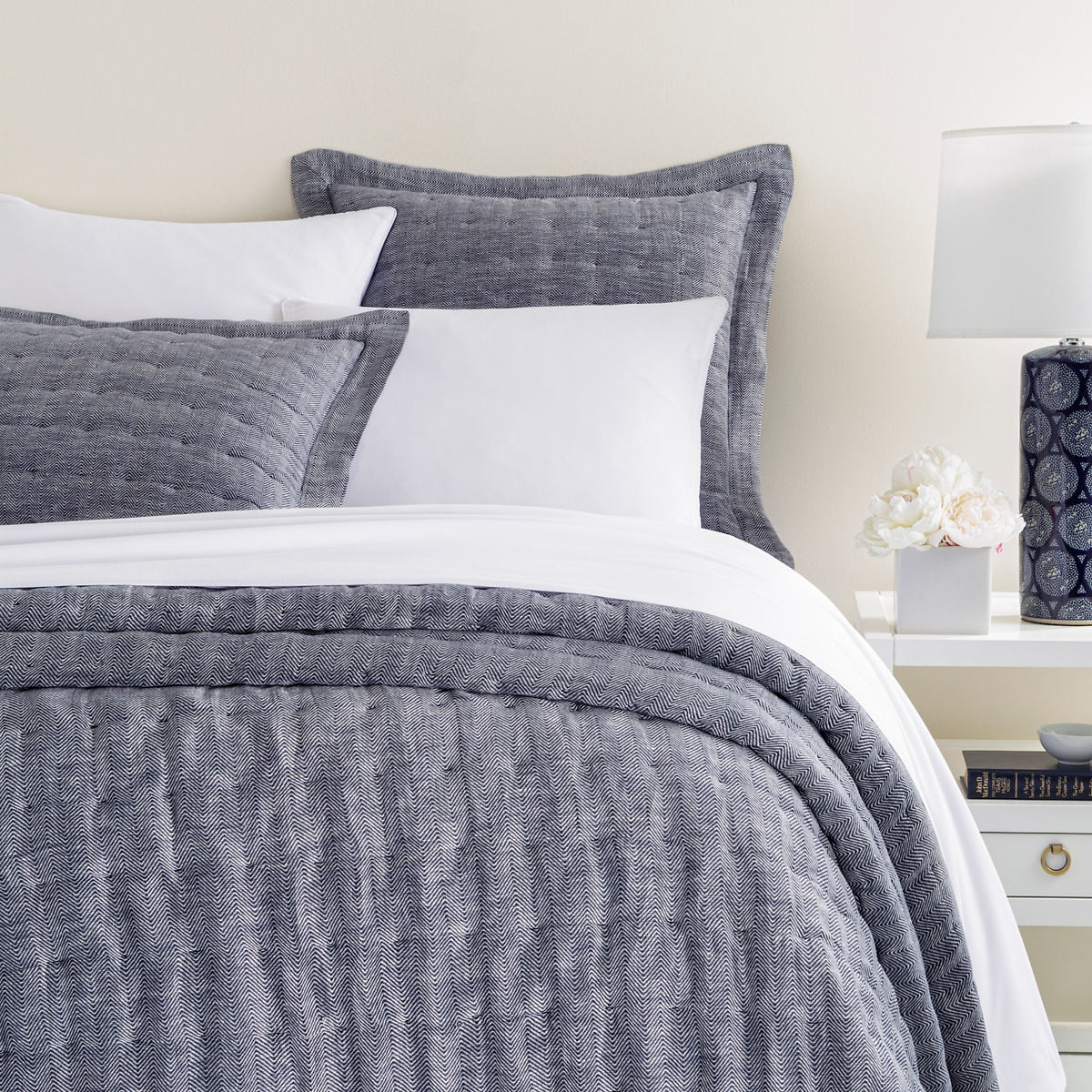 Brussels Indigo Quilt | Annie Selke