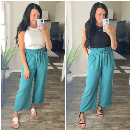 Amazon ankle pants styled 2 simple ways! (Comment “shop” and I’ll DM you the outfit links.) I love these lightweight ankle pants for spring/summer work outfits, a vacation, or a busy on-the-go lifestyle! ☀️

I sized up to a M in these pants. They come in A LOT of colors! (I also sized up to a M in the ribbed tank tops.)


#amazonfinds @amazonfashion #amazonfashion #teacheroutfit #teacherootd #teachersofinstagram teacher outfit, resort wear, #ltkworkwear #ltksalealert #ltkfindsunder50 


#LTKstyletip #LTKtravel #LTKSeasonal