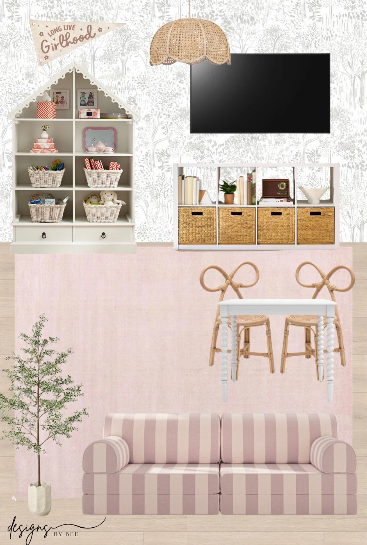 Playroom, playroom decor, playroom storage, playroom rug, playroom couch, kids room, kids room ideas, playroom organization, girls playroom, pink playroom  

 #LTKHome #LTKKids #LTKFamily