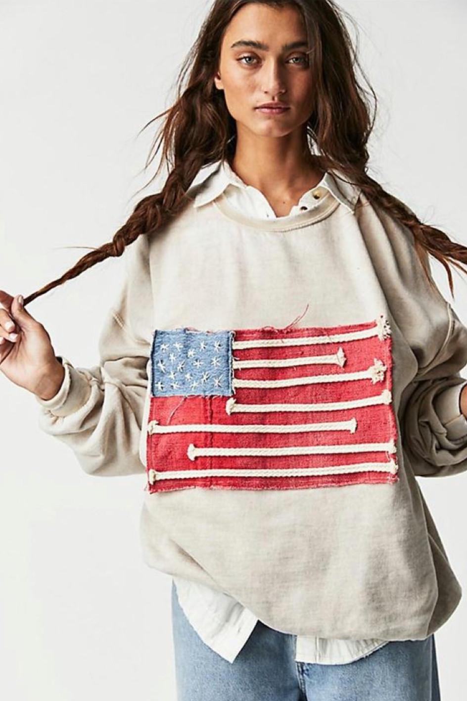 I am loving this oversized, patriotic crewneck! Free people outdid themselves with this one! Perfect for every occasion! 

#LTKHoliday #LTKstyletip #LTKSeasonal