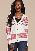 Fair Isle Button Front Cardigan | Maurices