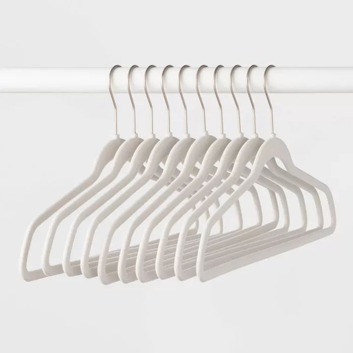 10pk Flocked Hangers - Brightroom™ | Target
