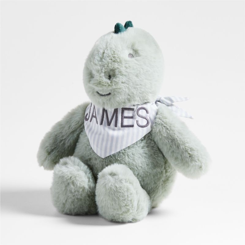 Crate Cuddlies Small Green Dinosaur Kids Stuffed Animal + Reviews | Crate & Kids | Crate & Barrel