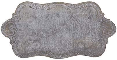 Creative Co-op Decorative Tin Metal Tray with Distressed Finish, 17.75" L x 10.5" W x 1.5" H, Gre... | Amazon (US)