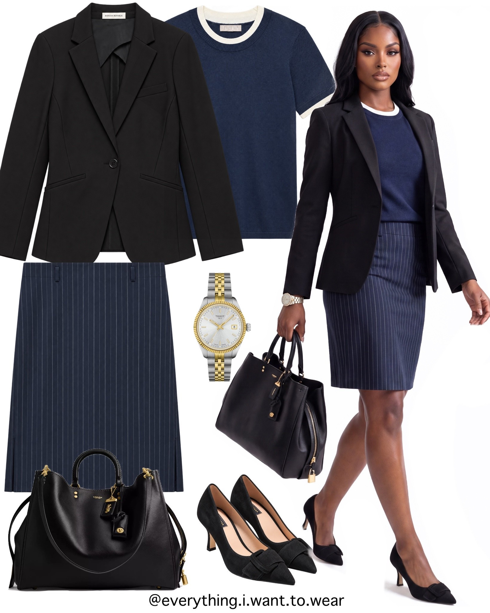 Black and Navy a classic color combo for work.

#LTKootd #LTKWorkwear