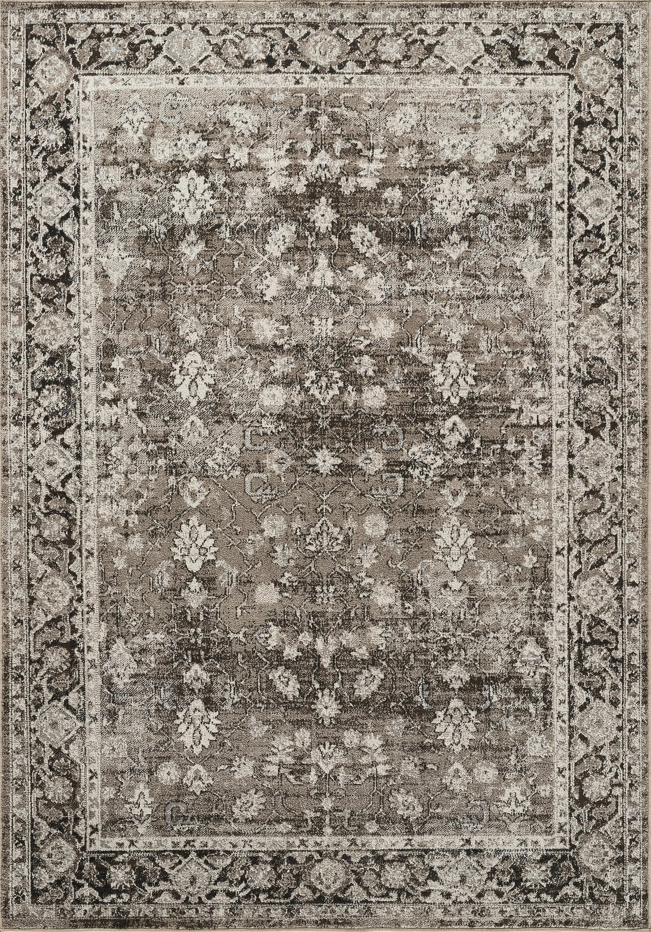 Abani Rugs Tinina Collection VEN120A Washable Vintage Distressed Brown Area Rug | Wayfair North America